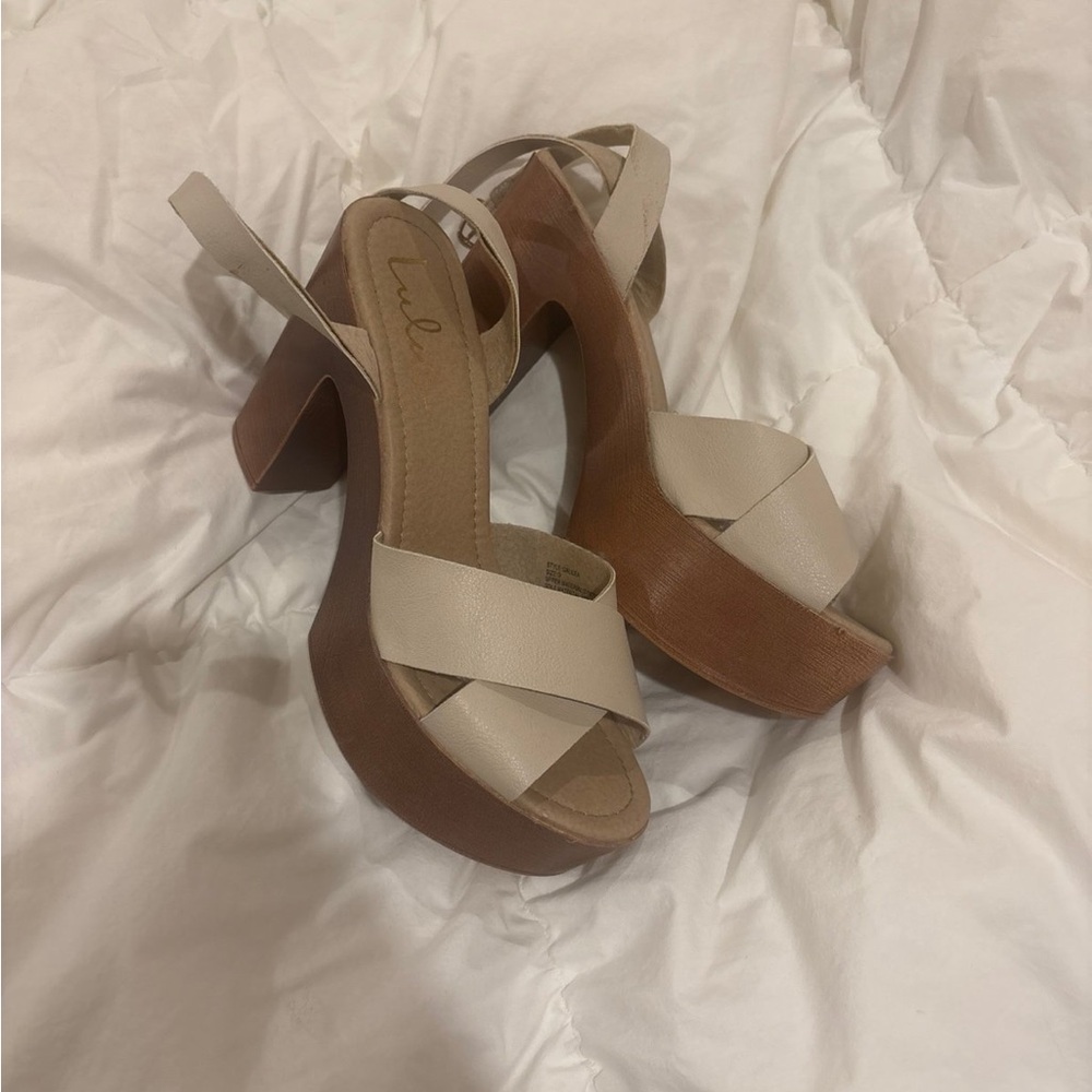 Lulu block heels